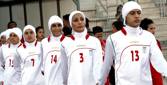 Iran womens_team_in_hijab_Amman_June_3_2011