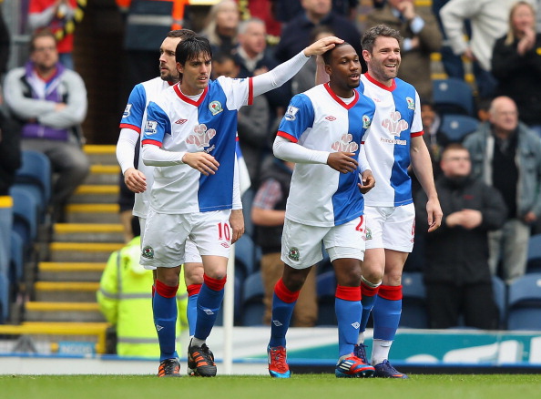 Blackburns Junior_Hoilett__celebrates_with_Mauro_Formica__David_Dunn
