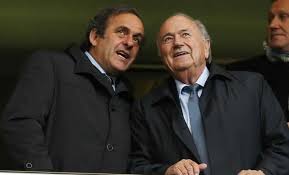 Michel Platini and Sepp Blatter