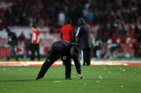 Stadium of Light debris on pitch