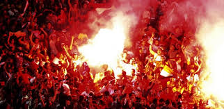 football crowd flares