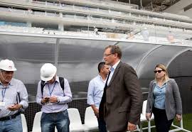 Jerome Valcke at Itaquerao stadium