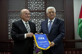Sepp Blatter and Mahmoud Abbas