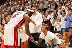 David Beckham and Lebron James