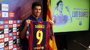 Suarez and Barcelona shirt