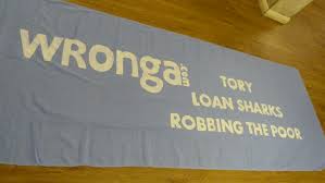 Wonga protest