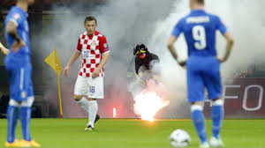 Italy vs Croatia flares