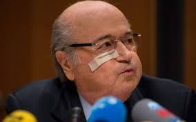 Sepp Blatter bruised and battered