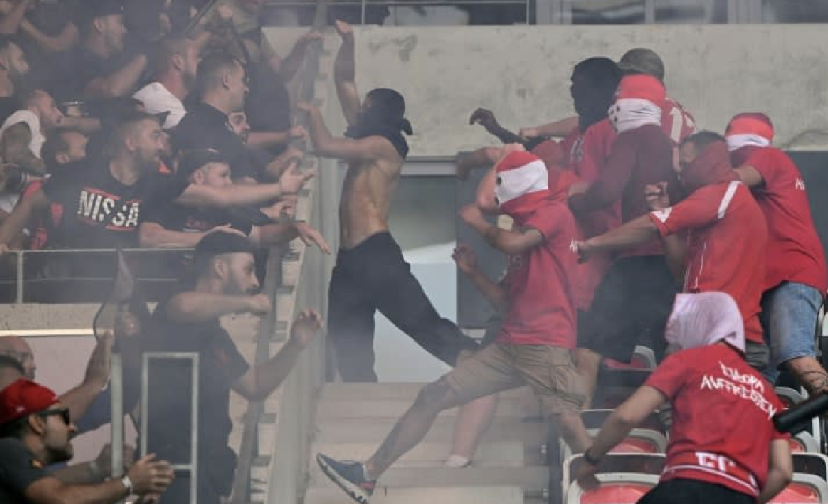 UEFA opens disciplinary cases against Nice and Cologne after night of extreme violence