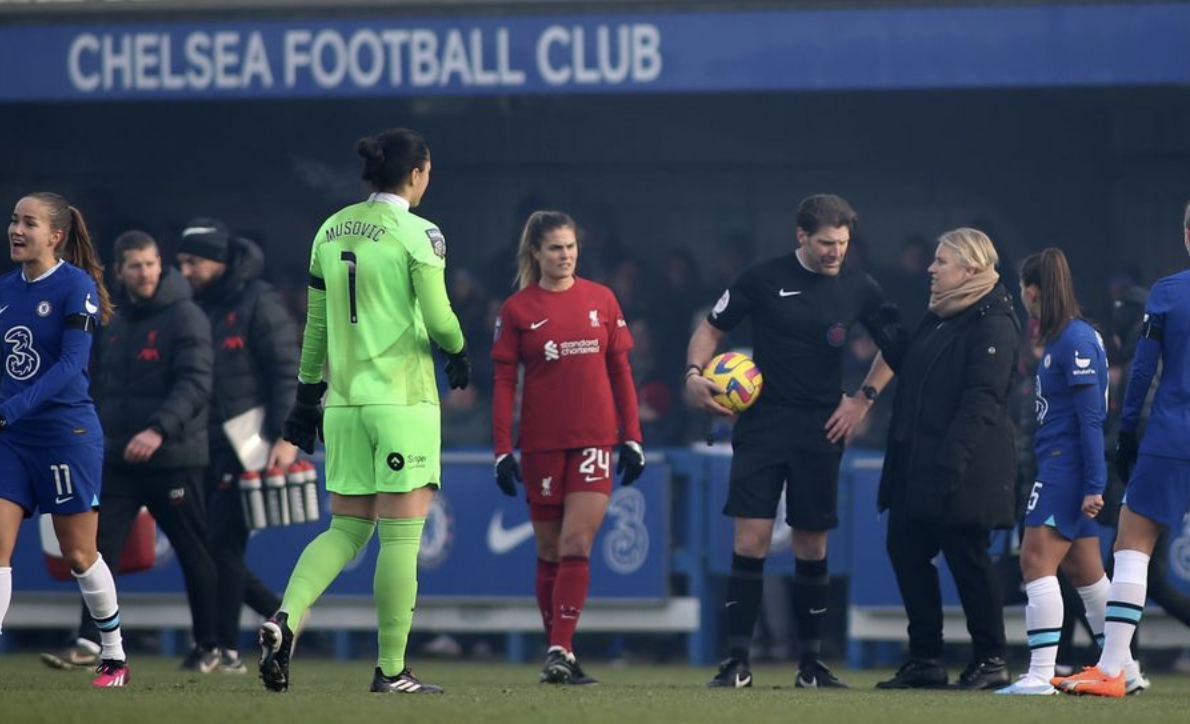 WSL slip: Chelsea vs Liverpool scrapped due to frozen pitch, 6 minutes after start