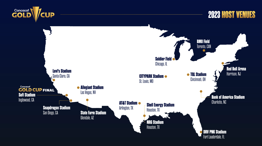 Concacaf unveils 14 cities and 15 stadia for 2023 Gold Cup Inside