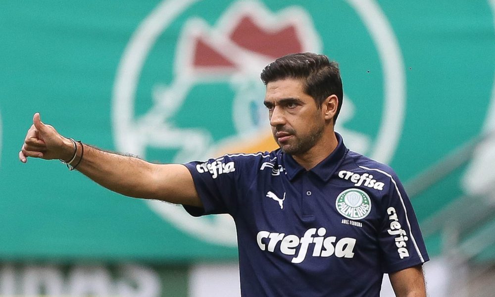 Abel Ferreira head coach of Palmeiras gestures during a match between  News Photo - Getty Images